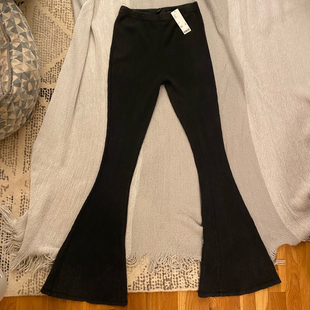Free people waffle legging flare pant NEW